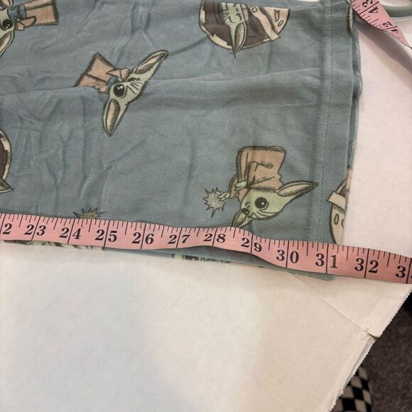 Star Wars Baby Yoda Fleece Elastic Waste Drawstring Pajama Pants Medium Soft - Picture 12 of 12